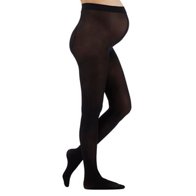Pack of two black 60D maternity opaque tights